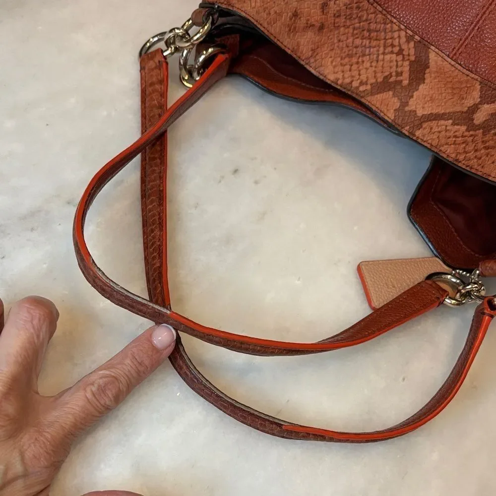 Coach Bag Purse Handbag Lexy Leather Snakeskin Pocketbook Shoulder Bag - HTF